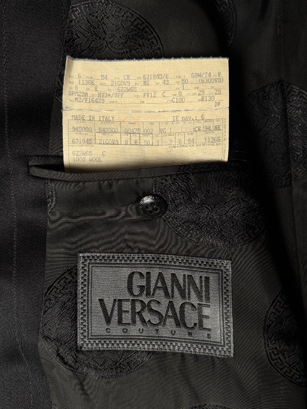 Producto - Traje Gianni Versace a Rayas Negro T. 50 - 6