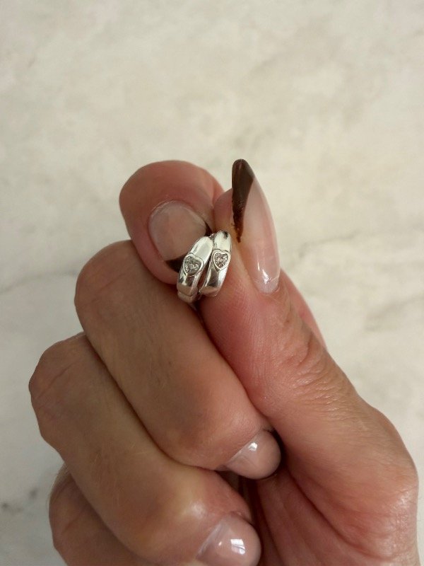Producto - Argollas Mini Corazón Cúbic