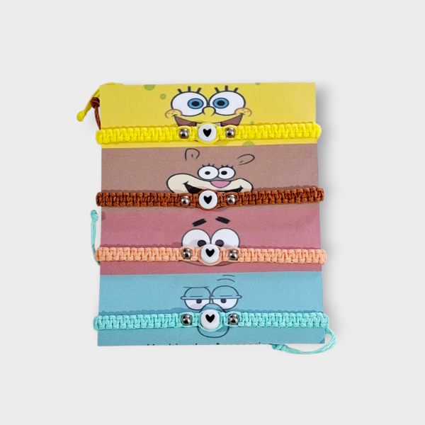 Producto - Pulsera para compartir Bob Esponja y sus amigos x4