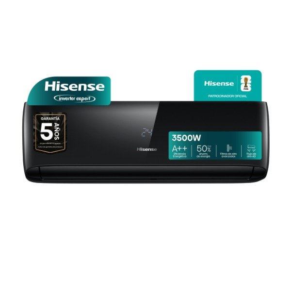 Producto - AIRE ACONDICIONADO HISENSE 3500W F/C INV. NEGRO