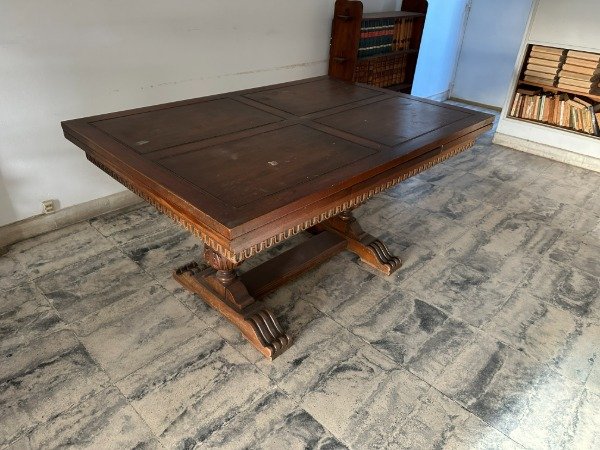 Producto - MESA DE LIVING EXTENSIBLE CEDRO PIE TALLADO 145(+80)x100 #11695