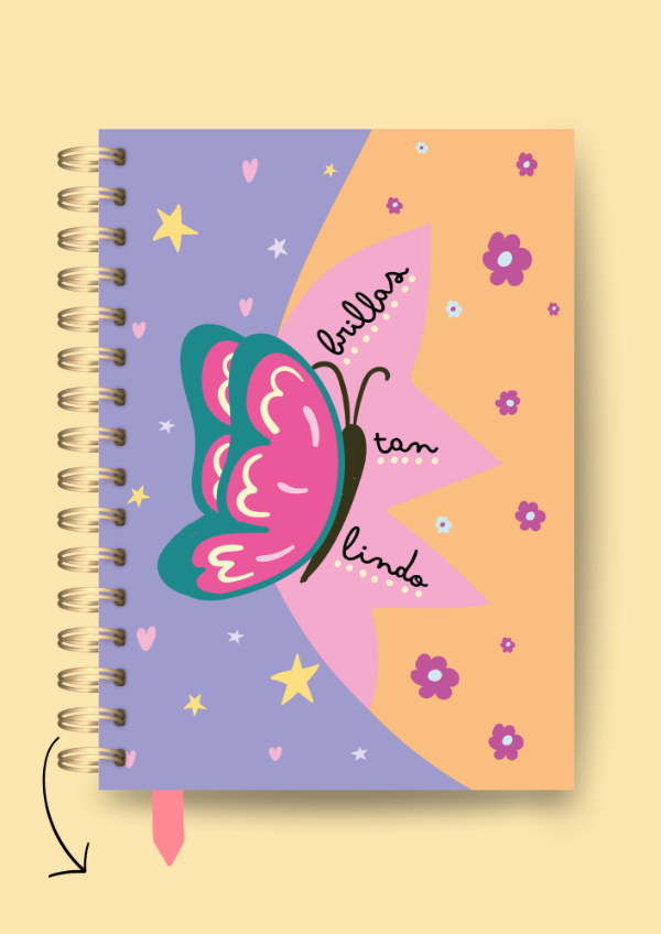 Producto - CUADERNO A5 BRILLAS TAN LINDO