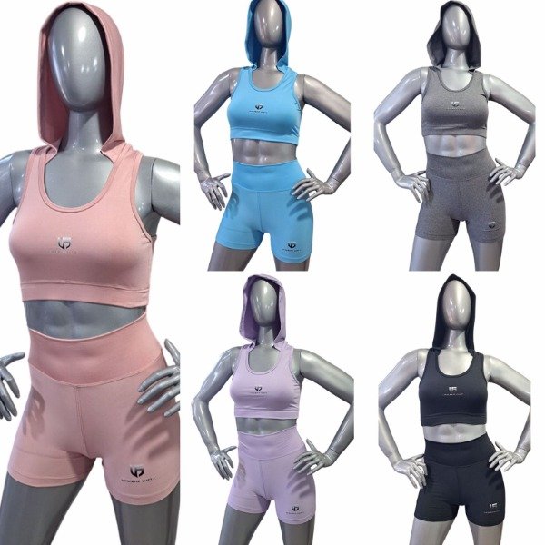 Producto - Conjunto Underfight Top con Capucha y Short Modelador
