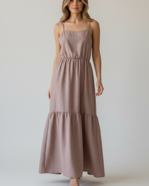 Producto - VESTIDO DE LINO LARGO BISON 0831 - 1