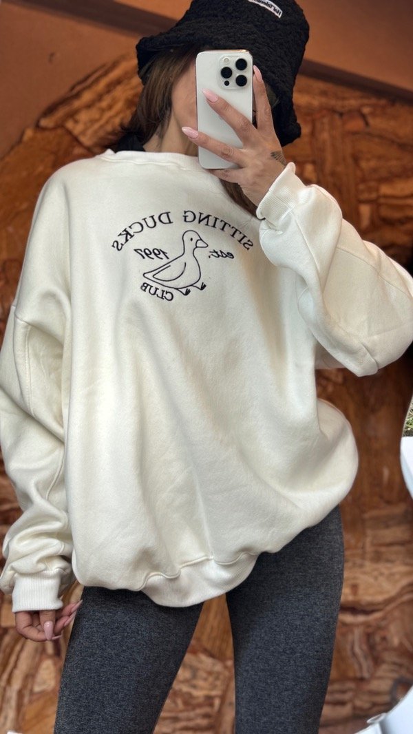 Producto - Buzo oversize frizado bordado Duck