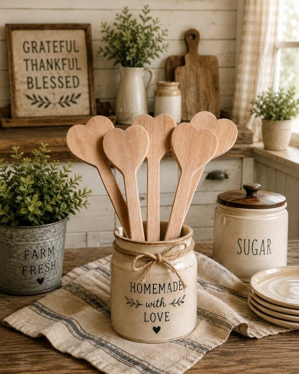 Producto - CUCHARA DE MADERA CORAZON x1 unid - 3