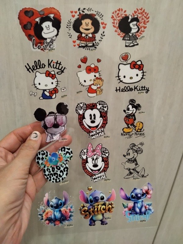 Producto - UV Planchas Mix 16x28cm Personajes Animados #1 varios