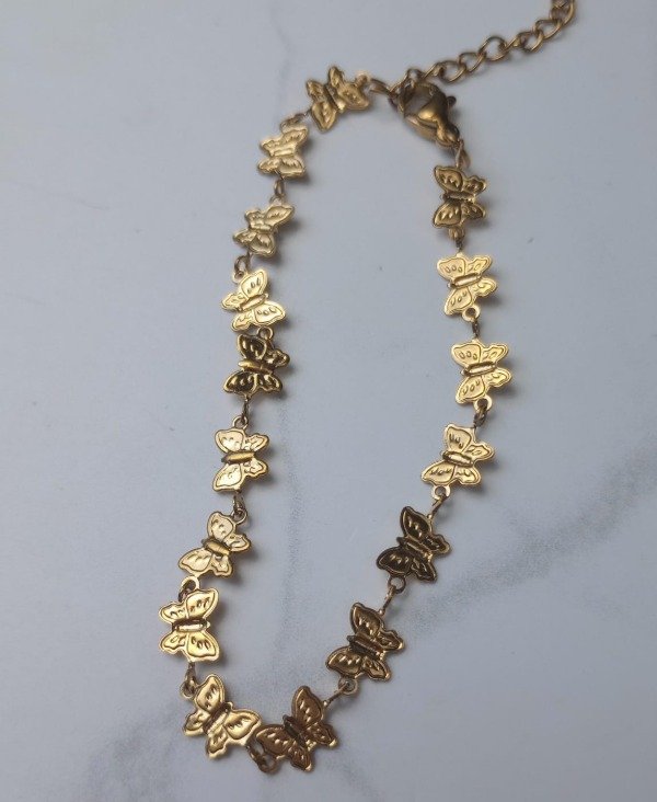 Producto - Pulsera Dorada de Mariposas
