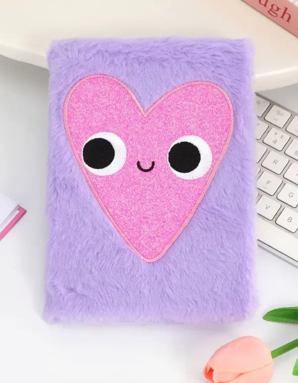 Producto - CUADERNO CORAZON FELPA