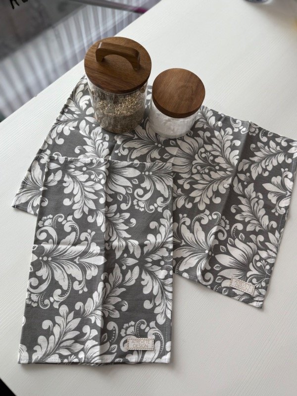 Producto - Individuales x 2 - Arabezvos gris oscuro