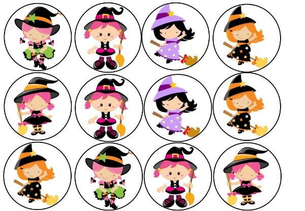 Producto - LAMINA HALLOWEEN BRUJITAS