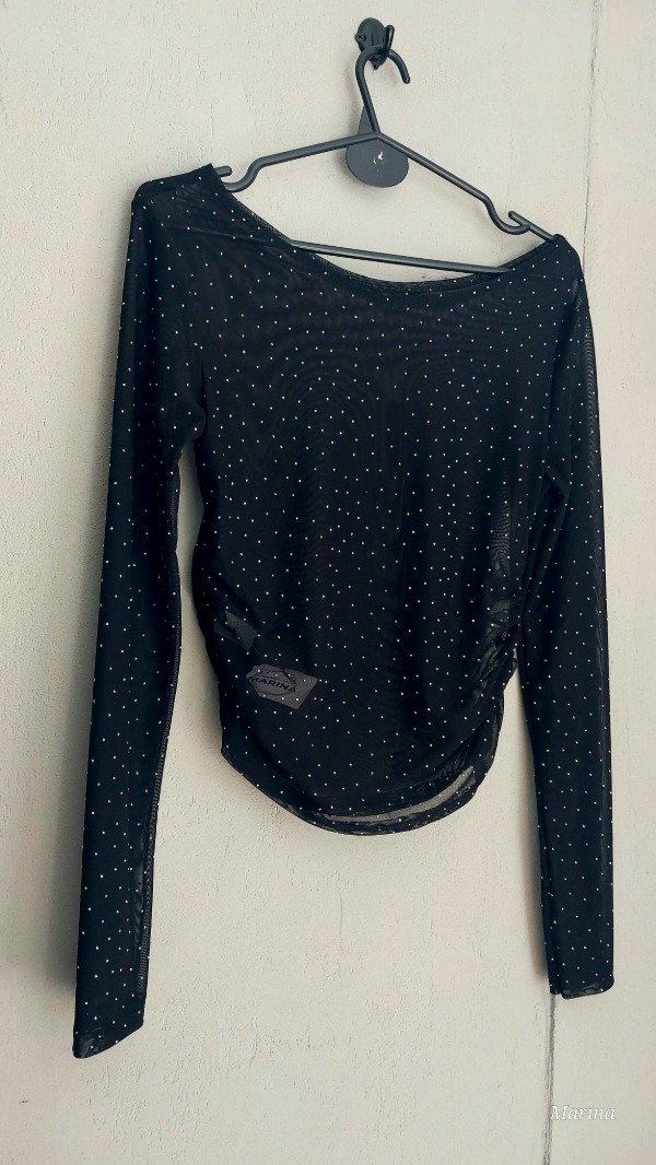 Producto - Camiseta tull Negra con Stras