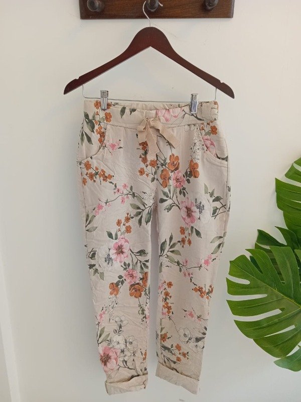 Producto - Babucha italiana cruda estampa floral