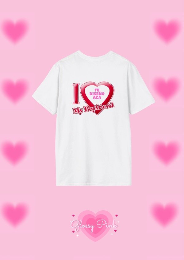 Producto - Personaliza tu Remeron I Love My Boyfriend o Girlfriend con la foto que quieras
