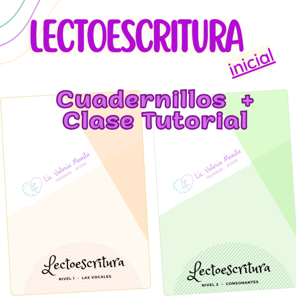 Producto - Cuadernillos Lectoescritura inicial + Clase Tutorial
