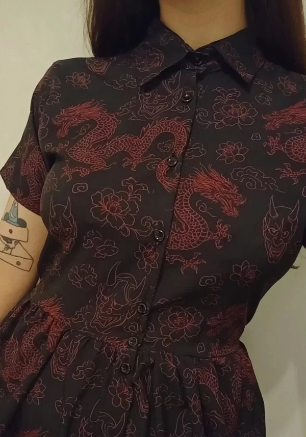 Producto - Vestido camisero de dragones