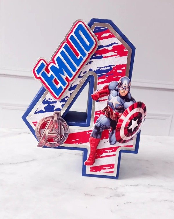 Producto - Letra o número 3D premium - Avengers