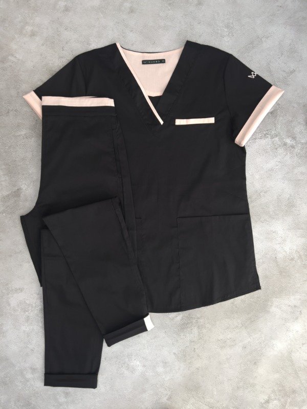 Producto - ROCÍO SPANDEX LIVIANO (Negro detalle Rosa)
