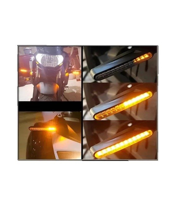 Producto - PAR DE FAROS GIRO SECUENCIAL AMBAR PARA MOTO