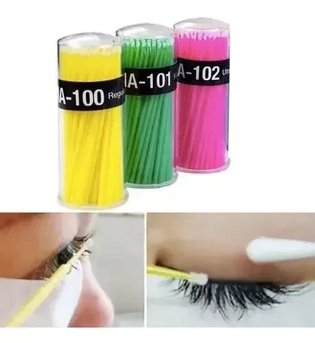 Producto - MICROHISOPOS DISPENSER PESTAÑAS X100U