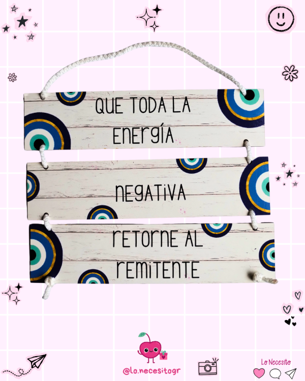 Producto - Cartel colgante