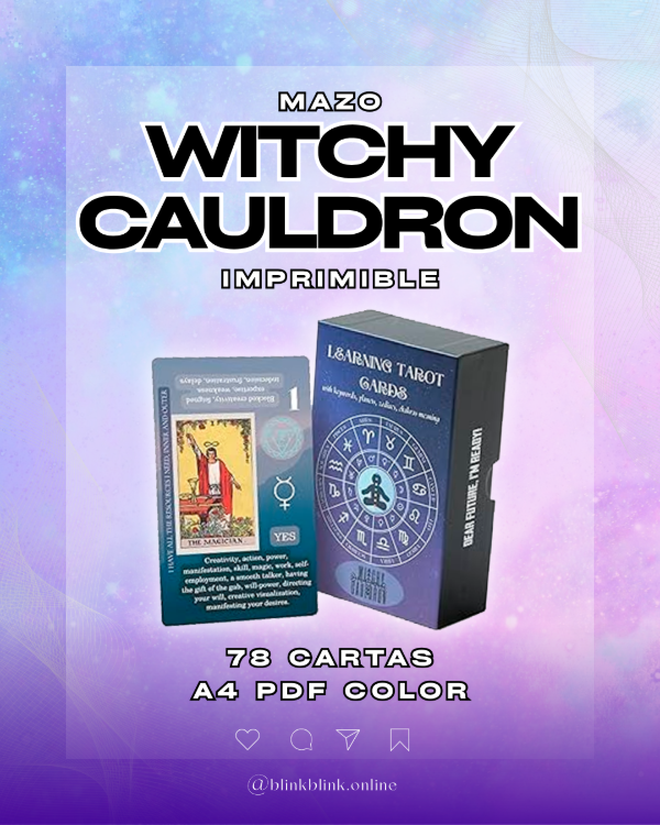 Producto - Mazo Tarot Witchy Cauldron Imprimible