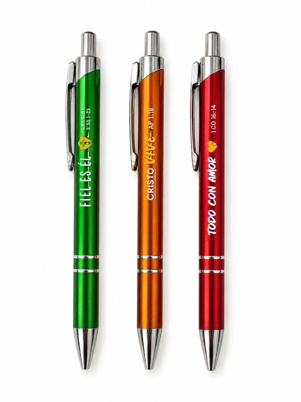 Producto - Biromes de plastico color metalico PROMO X 6 UNIDADES