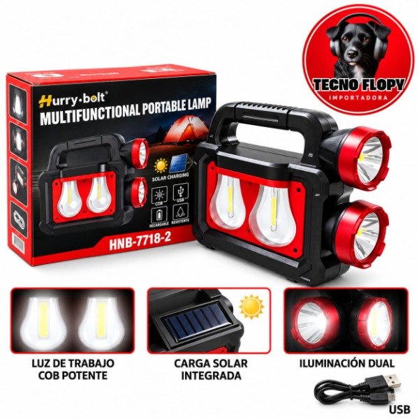 Producto - Linterna multifuncion camping 7718