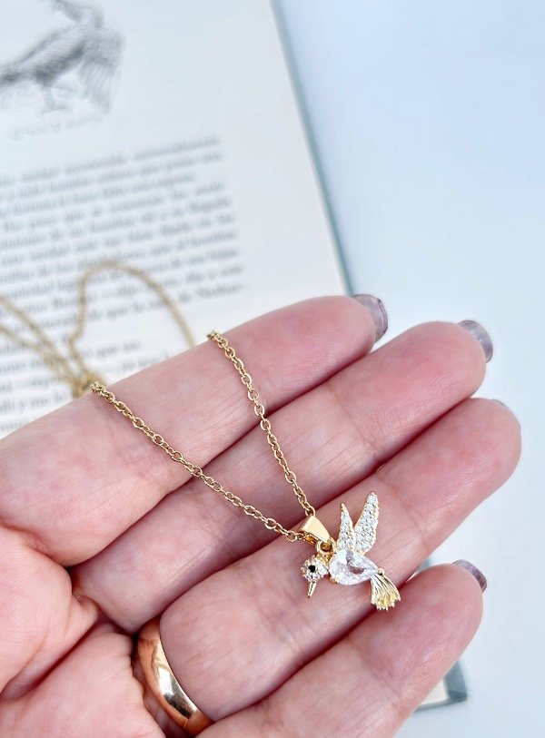 Producto - Conjunto colibrí acero dorado