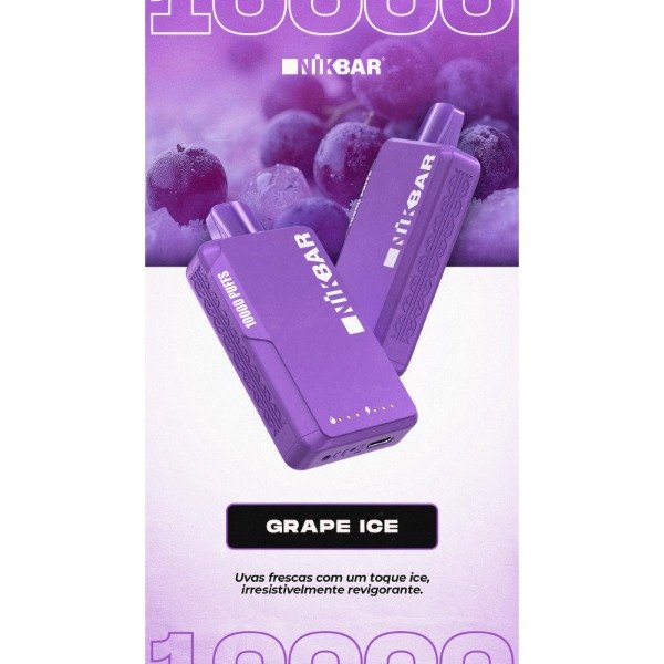 Producto - (PODS DESCARTABLES) NIKBAR 10K - GRAPE ICE