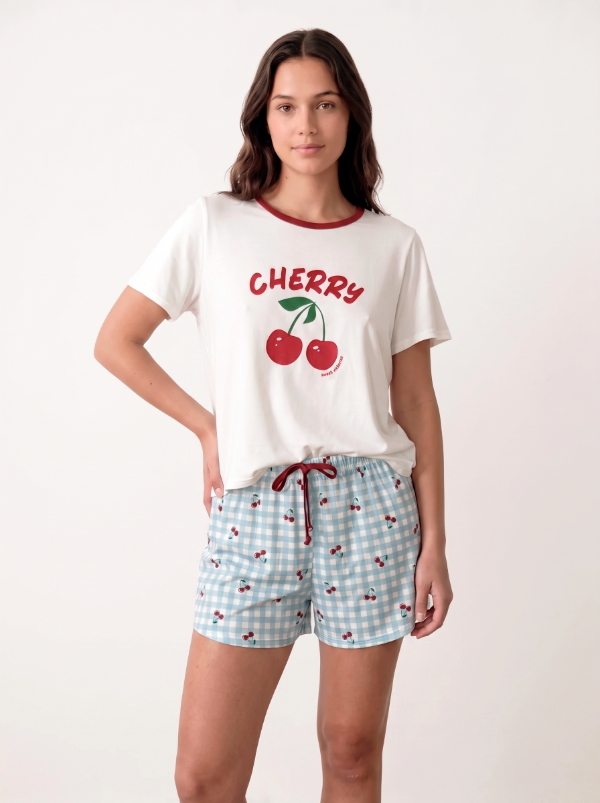 Producto - SWEET CHERRY PIJAMA REMERA M/C Y SHORT - 0