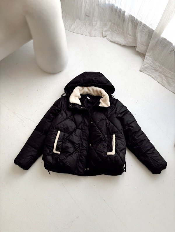 Producto - campera NEPAL negro con corderito