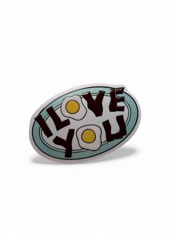 Producto - I love you breakfast LOS SIMPSONS - vinilo blanco + Laca sectorizada