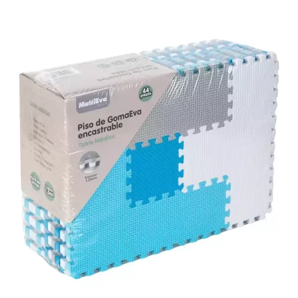 Producto - PISO DE GOMA - 44 PIEZAS - TETRIS NORDICO - AZUL