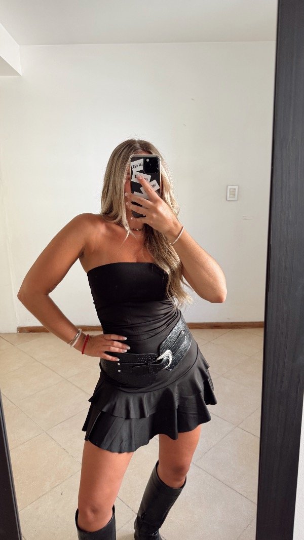 Producto - Vestido strapless volado