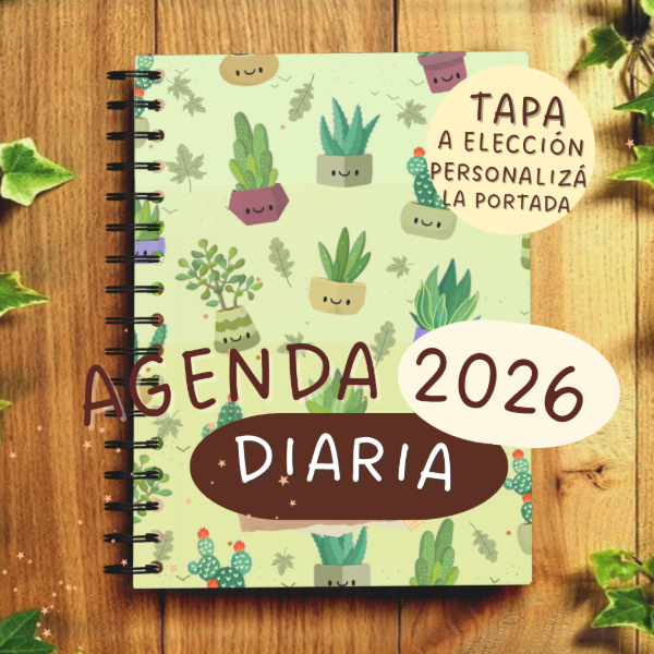 Producto - AGENDA PERPETUA DIARIA 2026 PERSONALIZADA - Personaliza la tapa