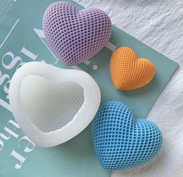 Producto - MOLDE SILICONA CORAZON TEJIDO