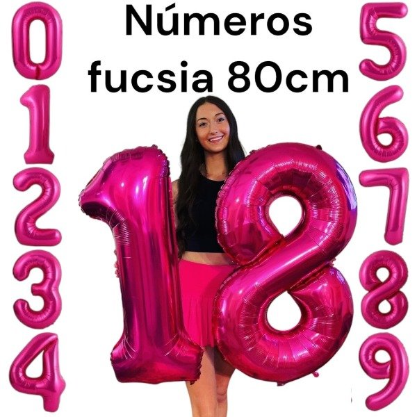 Producto - GLOBO NUMERO 80 CM FUCSIA