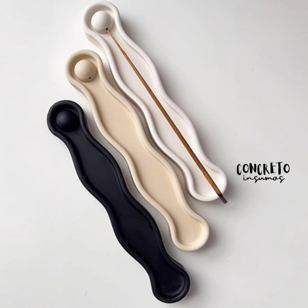 Producto - MOLDE DE SILICONA PORTA SAHUMERIO ONDAS