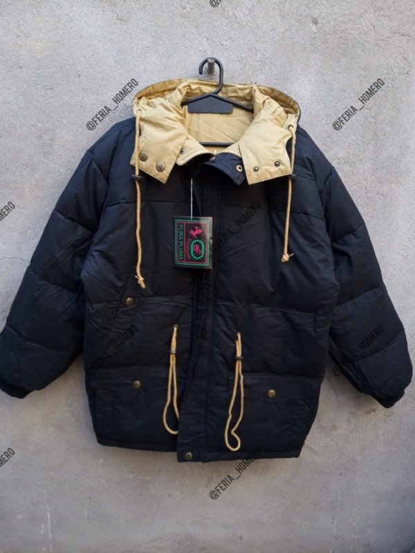 Producto - Camperón reversible negro y mostaza. (NUEVO)