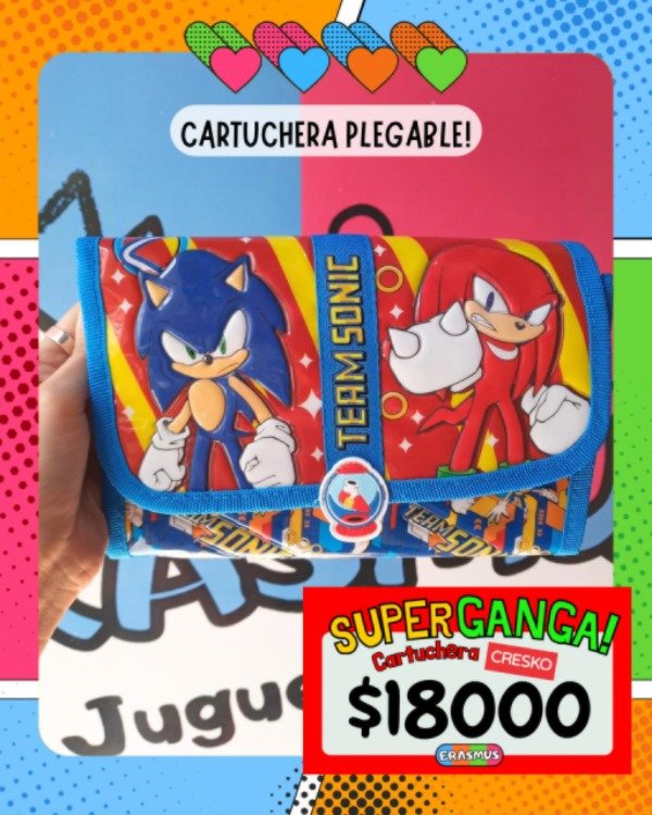 Producto - Cartuchera con solapa Sonic