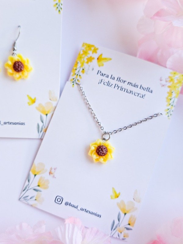 Producto - Collar/Aros Girasol - 2