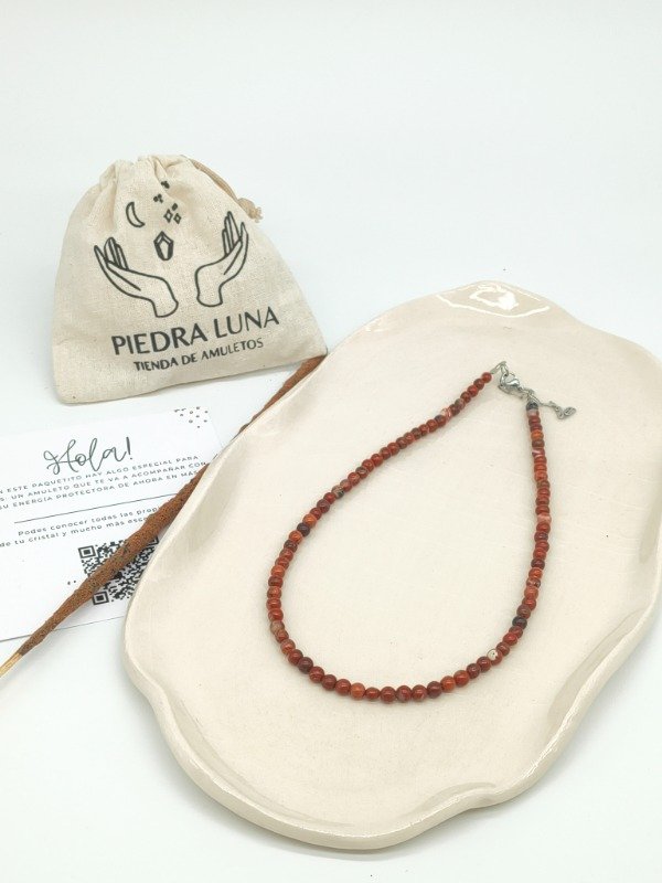 Producto - Collar VITALIDAD con jaspe rojo - 1