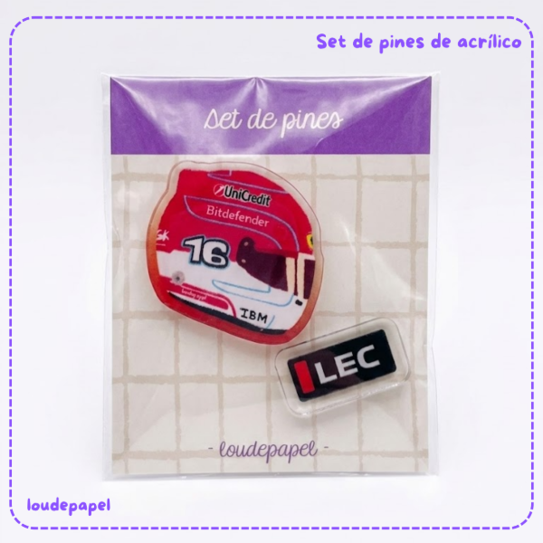 Producto - Charles Leclerc - Set de pines