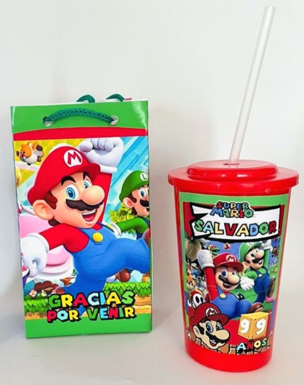 Producto - COMBO I:"Bolsa+ Vaso c/ sorbete Personalizado X10 unidades"