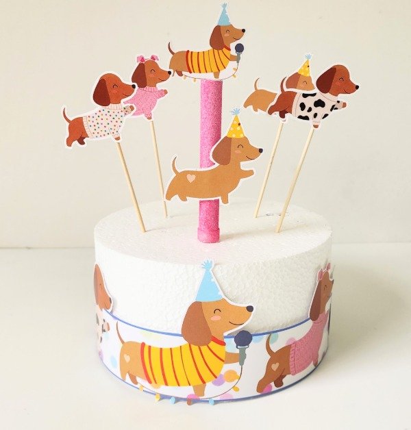 Producto - Perro Salchicha Combo para Decorar la Torta - 11