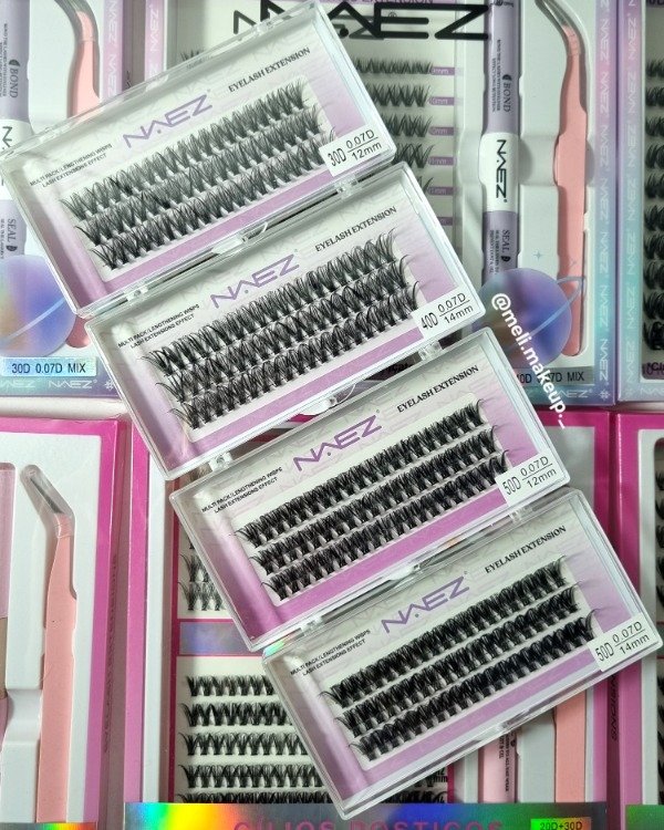 Producto - Kit de Pestañas x3 Filas Violeta NAEZ
