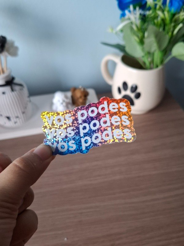 Producto - Stickers brillantes - Colección "Motivacionales" 055 - Vos podés