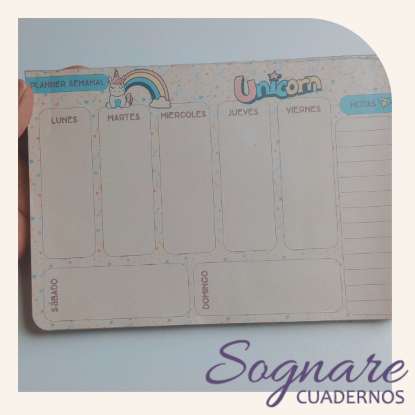 Producto - Block planner semanal