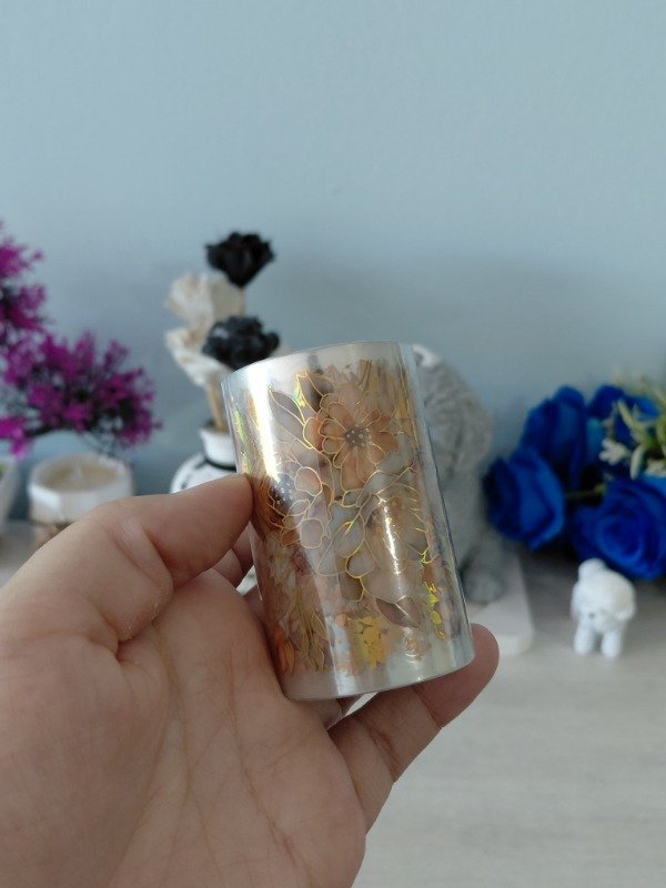 Producto - Washis en PET - Midnight garden amarillo #005